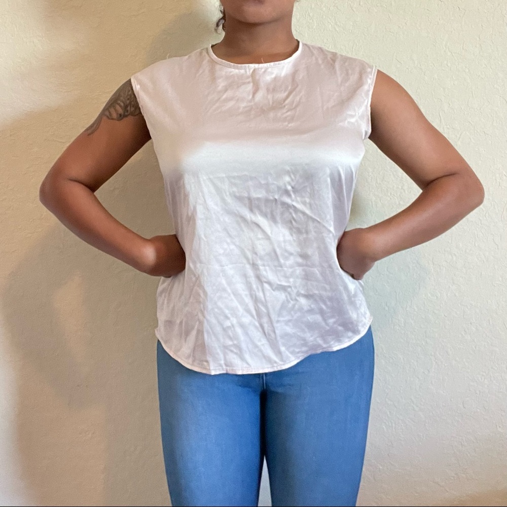 (Pre-Loved) Satin Office Blouse Thin Breathable Versatile